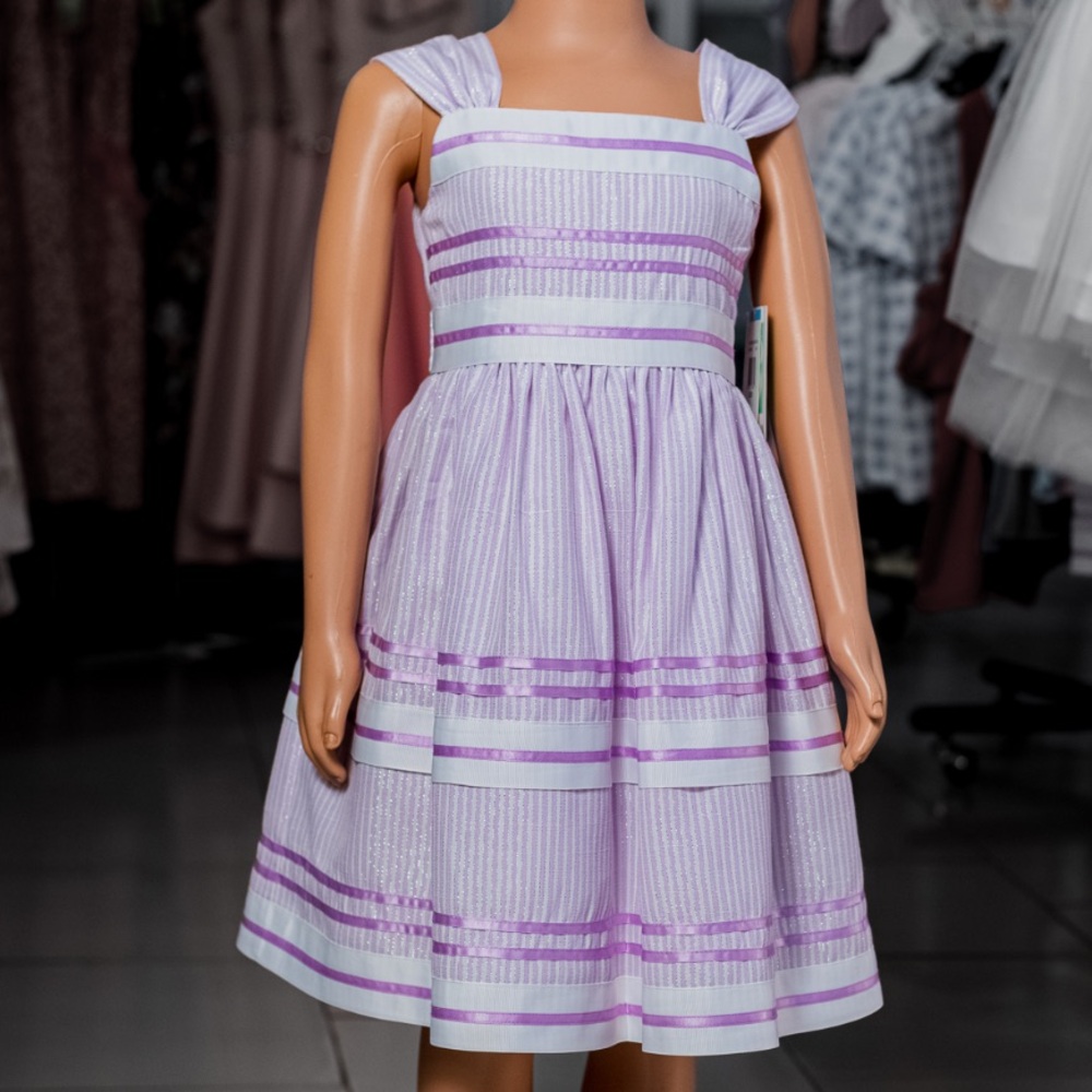 Bonnie Jean Lavender Striped Pencil Dress Kids Dress